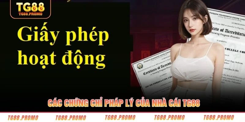 Các chứng chỉ pháp lý của nhà cái TG88